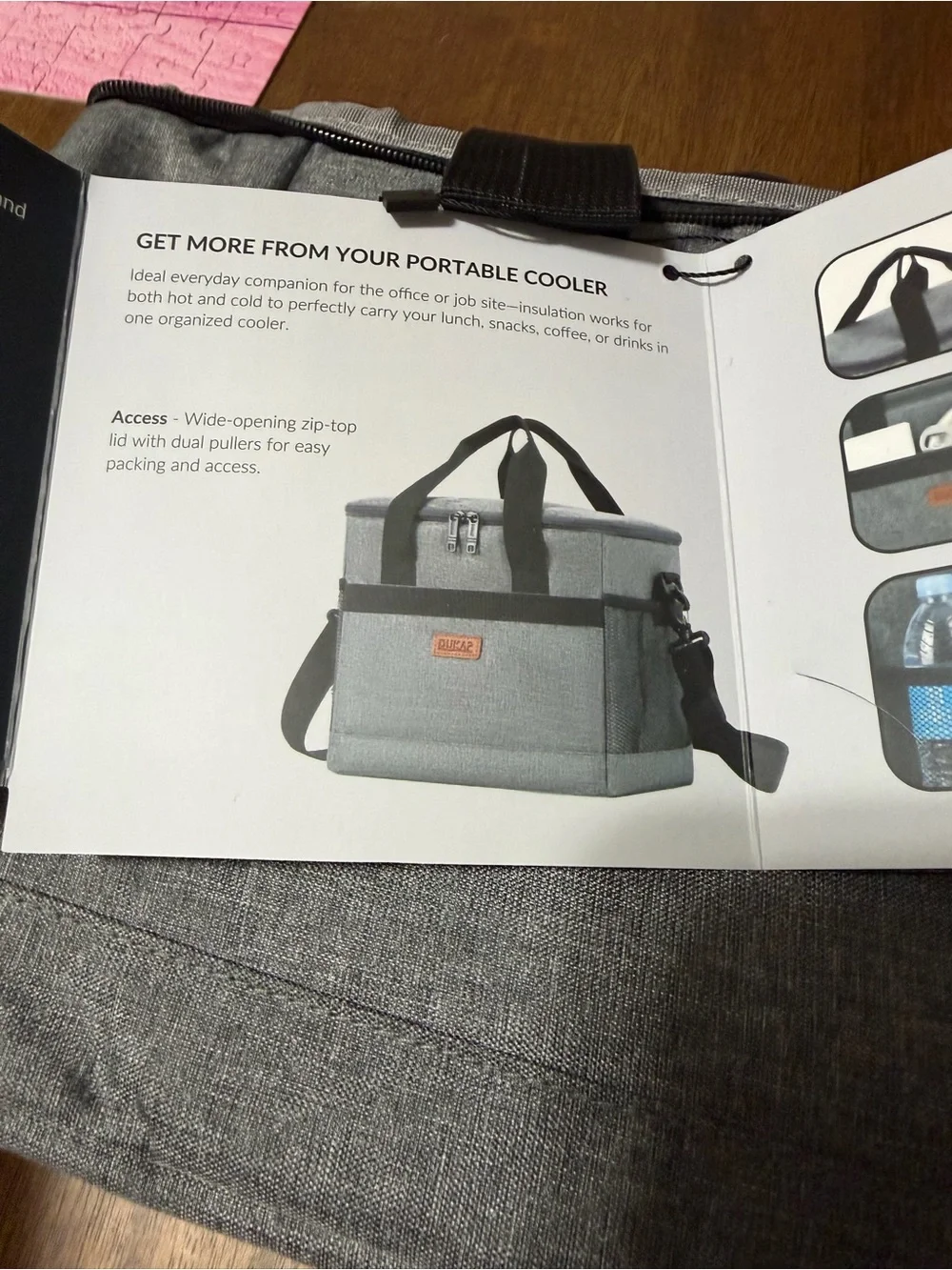 Gray Travel Duffle Bag for Men